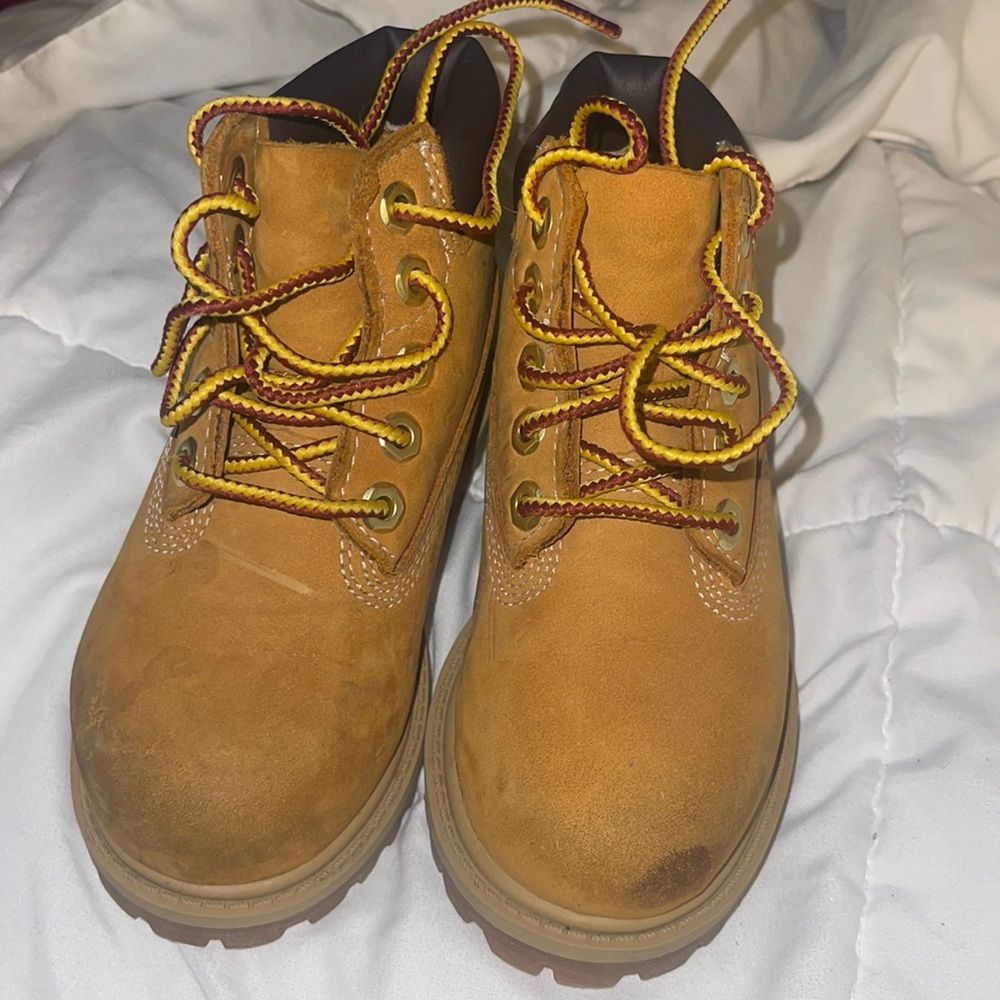 Kids Timberland boots.